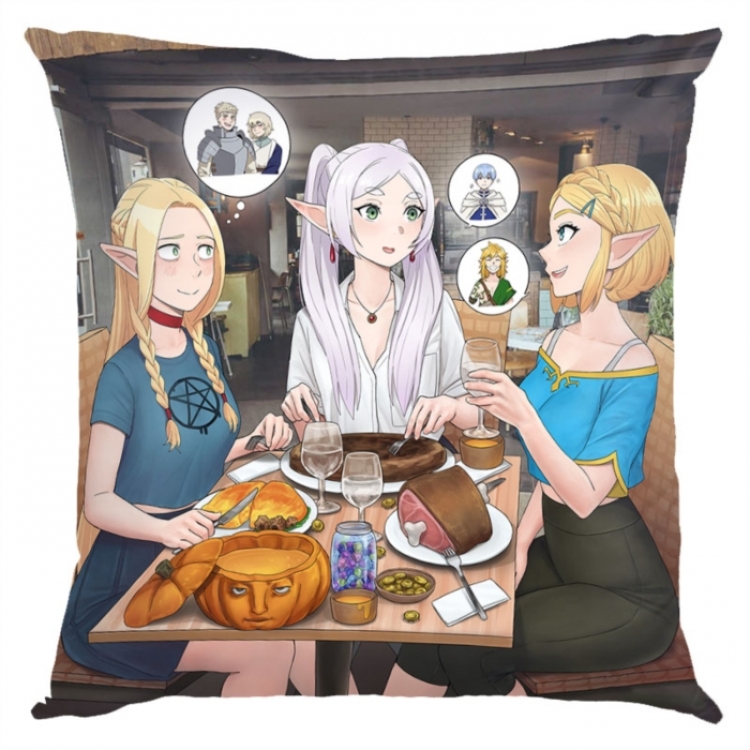 Frieren: Beyond Journey's Anime square full-color pillow cushion 45X45CM NO FILLING 