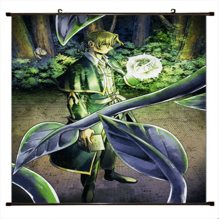 Frieren: Beyond Journey's Anime black Plastic rod Cloth painting Wall Scroll 60X90CM 