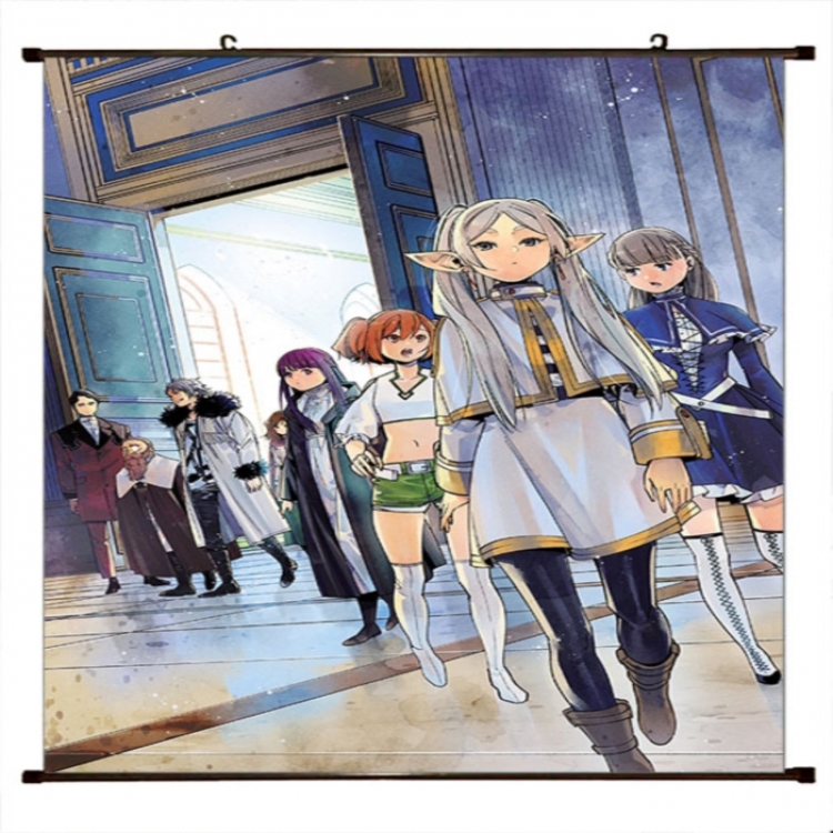 Frieren: Beyond Journey's Anime black Plastic rod Cloth painting Wall Scroll 60X90CM 