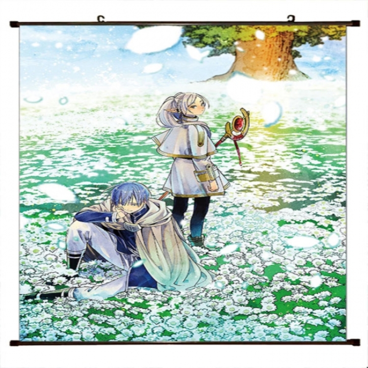 Frieren: Beyond Journey's Anime black Plastic rod Cloth painting Wall Scroll 60X90CM 