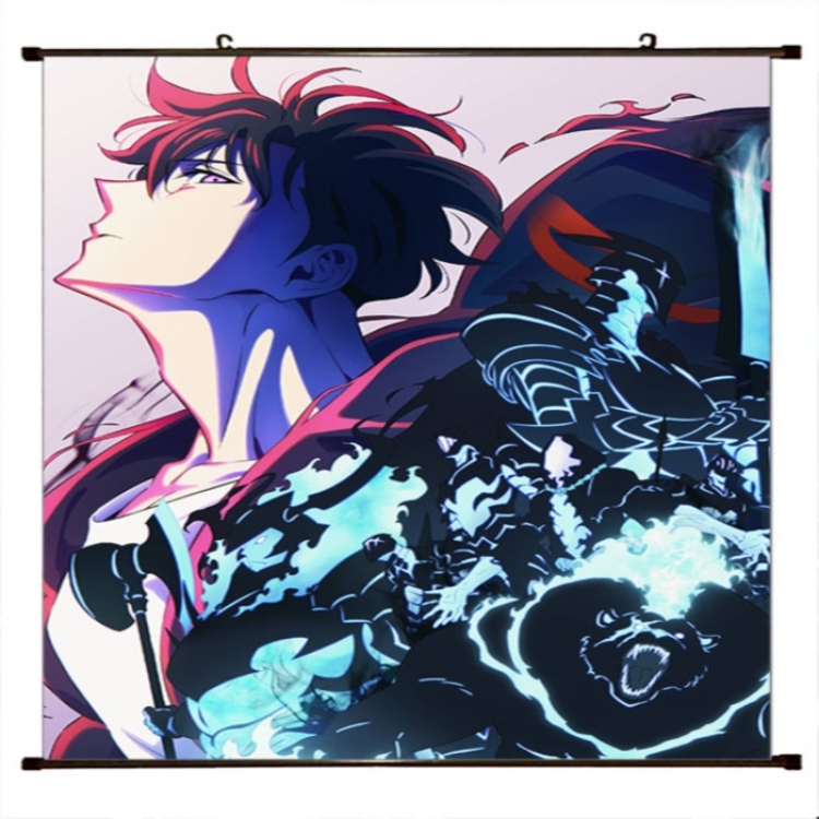 Solo Leveling:Arise Anime black Plastic rod Cloth painting Wall Scroll 60X90CM 