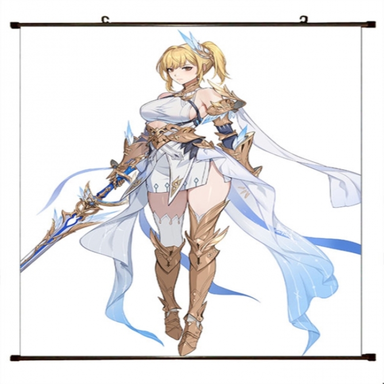 Solo Leveling:Arise Anime black Plastic rod Cloth painting Wall Scroll 60X90CM 