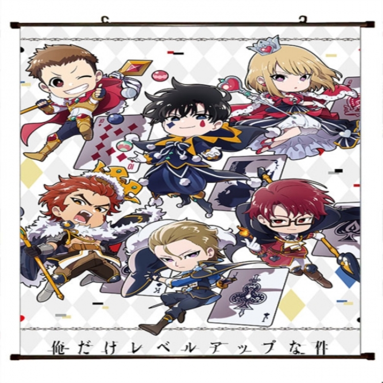 Solo Leveling:Arise Anime black Plastic rod Cloth painting Wall Scroll 60X90CM 