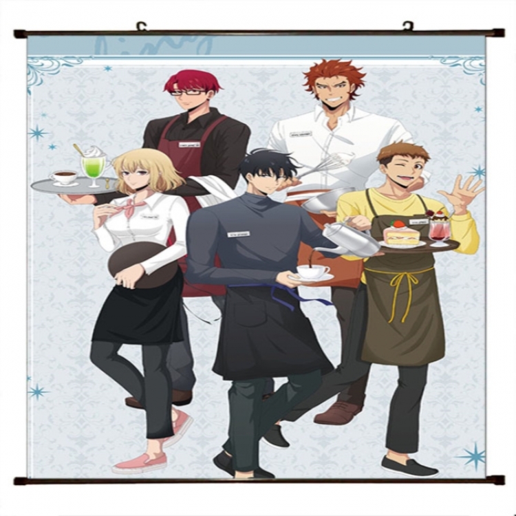 Solo Leveling:Arise Anime black Plastic rod Cloth painting Wall Scroll 60X90CM 