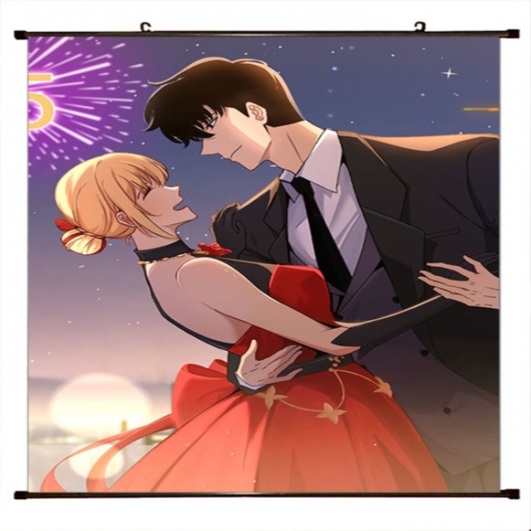 Solo Leveling:Arise Anime black Plastic rod Cloth painting Wall Scroll 60X90CM 