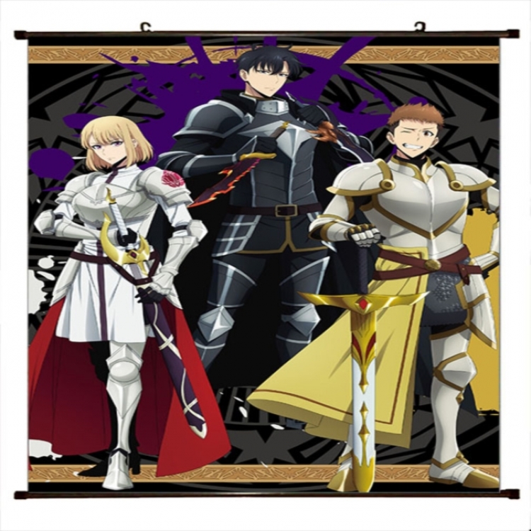 Solo Leveling:Arise Anime black Plastic rod Cloth painting Wall Scroll 60X90CM 