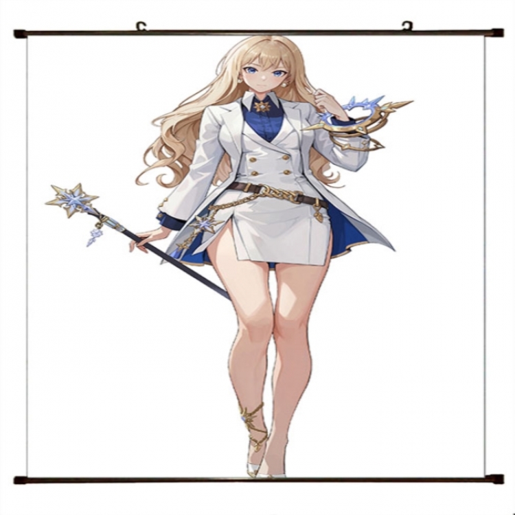 Solo Leveling:Arise Anime black Plastic rod Cloth painting Wall Scroll 60X90CM 