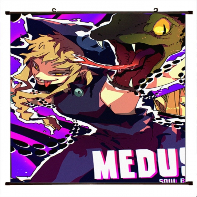 Soul Eater Anime black Plastic rod Cloth painting Wall Scroll 60X90CM 