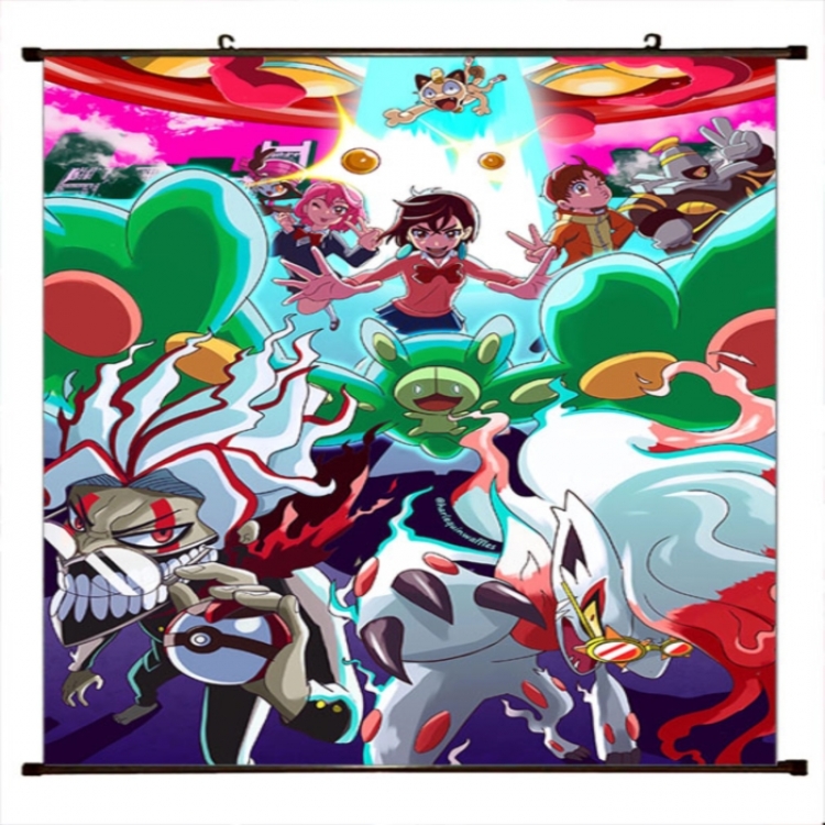 DANDADAN Anime black Plastic rod Cloth painting Wall Scroll 60X90CM 