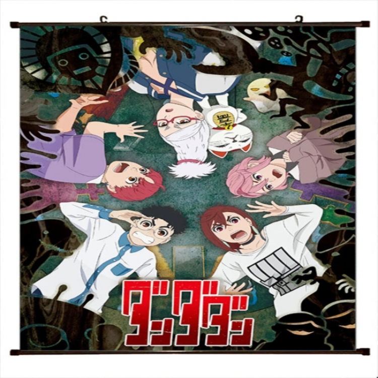 DANDADAN Anime black Plastic rod Cloth painting Wall Scroll 60X90CM 