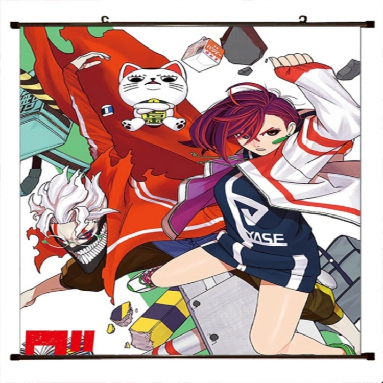 DANDADAN Anime black Plastic rod Cloth painting Wall Scroll 60X90CM 