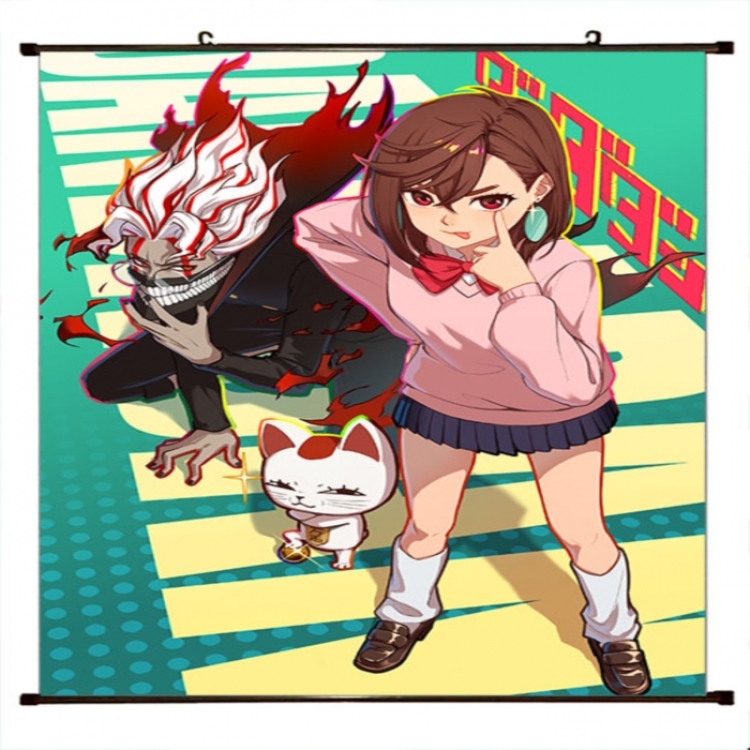 DANDADAN Anime black Plastic rod Cloth painting Wall Scroll 60X90CM 