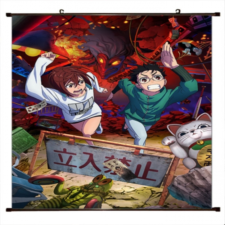 DANDADAN Anime black Plastic rod Cloth painting Wall Scroll 60X90CM 