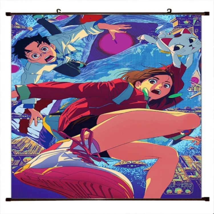 DANDADAN Anime black Plastic rod Cloth painting Wall Scroll 60X90CM 