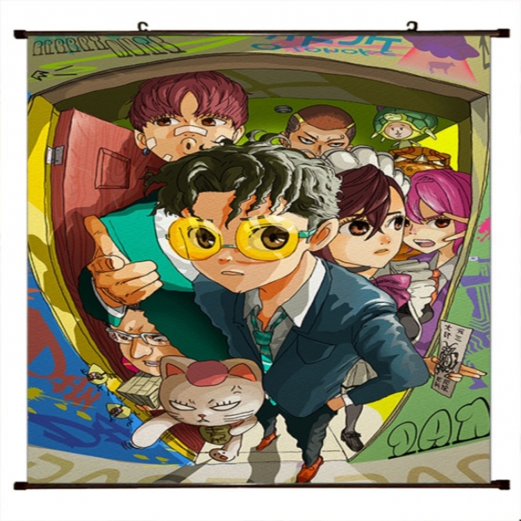 DANDADAN Anime black Plastic rod Cloth painting Wall Scroll 60X90CM 