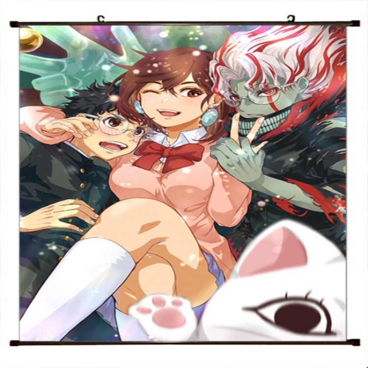 DANDADAN Anime black Plastic rod Cloth painting Wall Scroll 60X90CM 