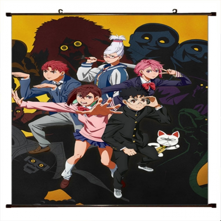 DANDADAN Anime black Plastic rod Cloth painting Wall Scroll 60X90CM 