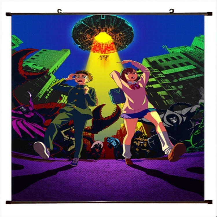 DANDADAN Anime black Plastic rod Cloth painting Wall Scroll 60X90CM