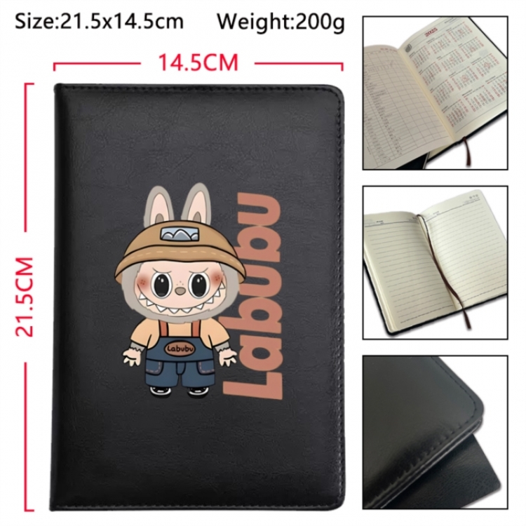 Labubu Anime Printed PU Car Thread Notebook Hard Cover 21.5x14.5cm