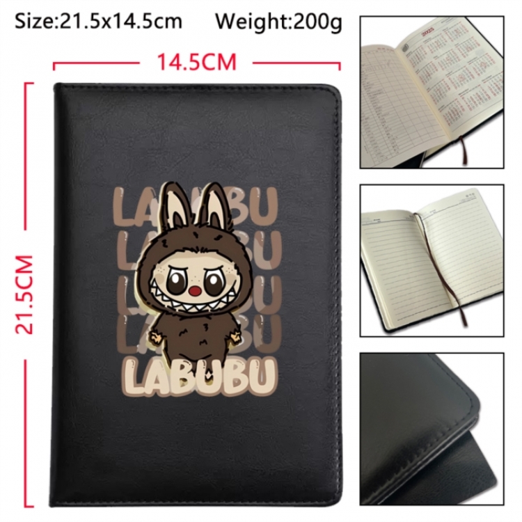 Labubu Anime Printed PU Car Thread Notebook Hard Cover 21.5x14.5cm