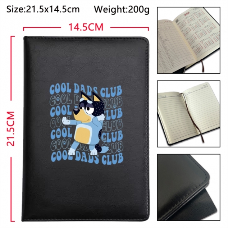 Bluey Anime Printed PU Car Thread Notebook Hard Cover 21.5x14.5cm