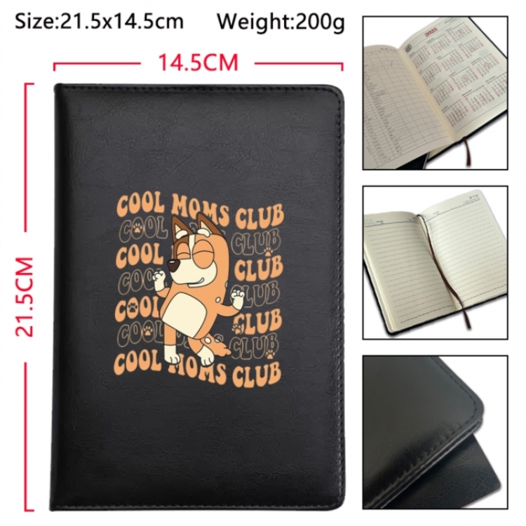 Bluey Anime Printed PU Car Thread Notebook Hard Cover 21.5x14.5cm