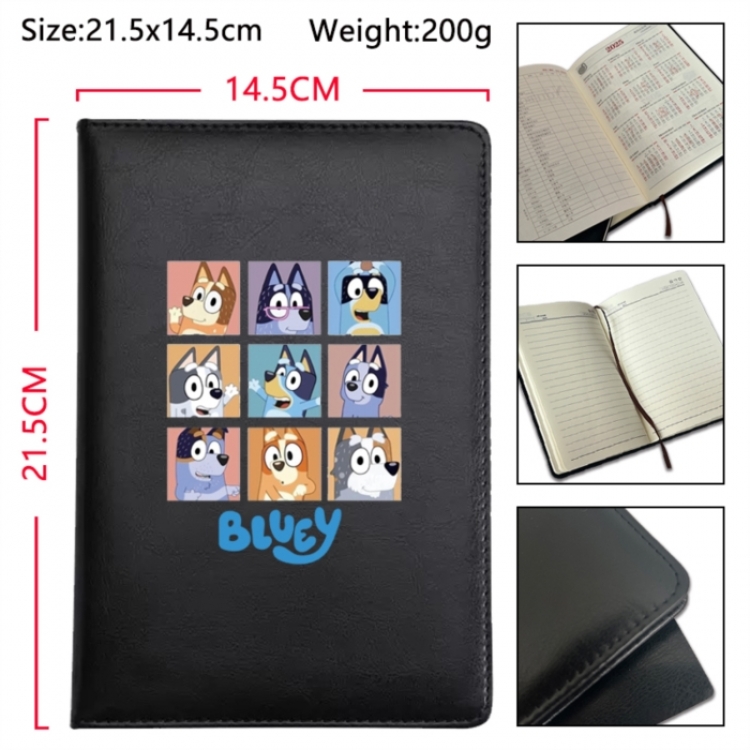 Bluey Anime Printed PU Car Thread Notebook Hard Cover 21.5x14.5cm