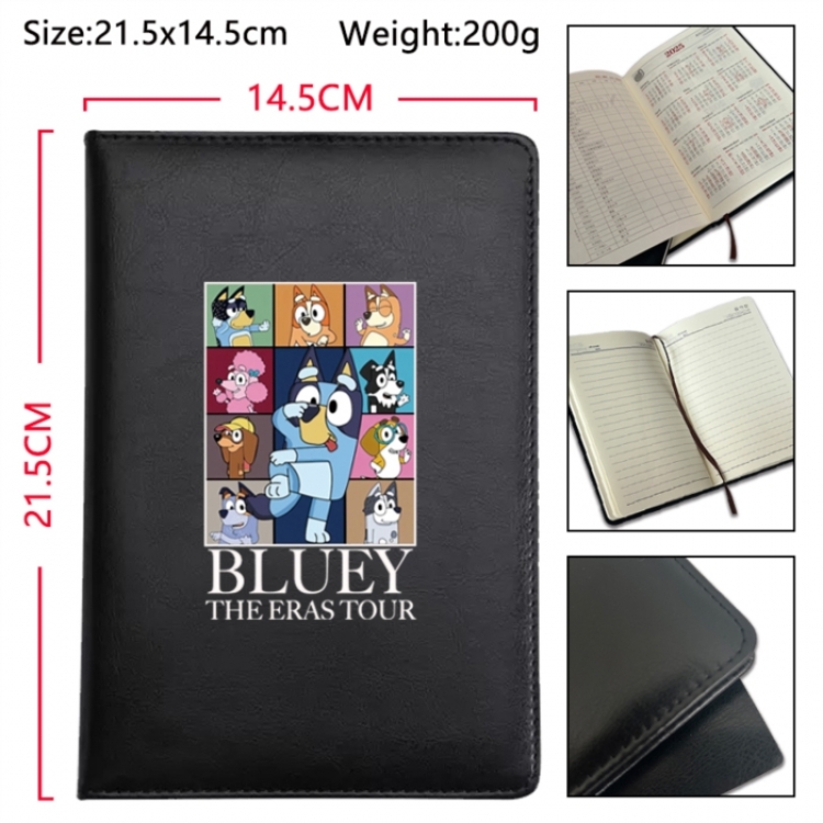 Bluey Anime Printed PU Car Thread Notebook Hard Cover 21.5x14.5cm