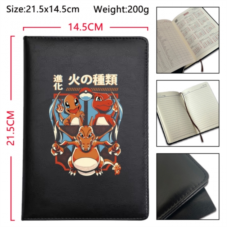 Pokemon Anime Printed PU Car Thread Notebook Hard Cover 21.5x14.5cm
