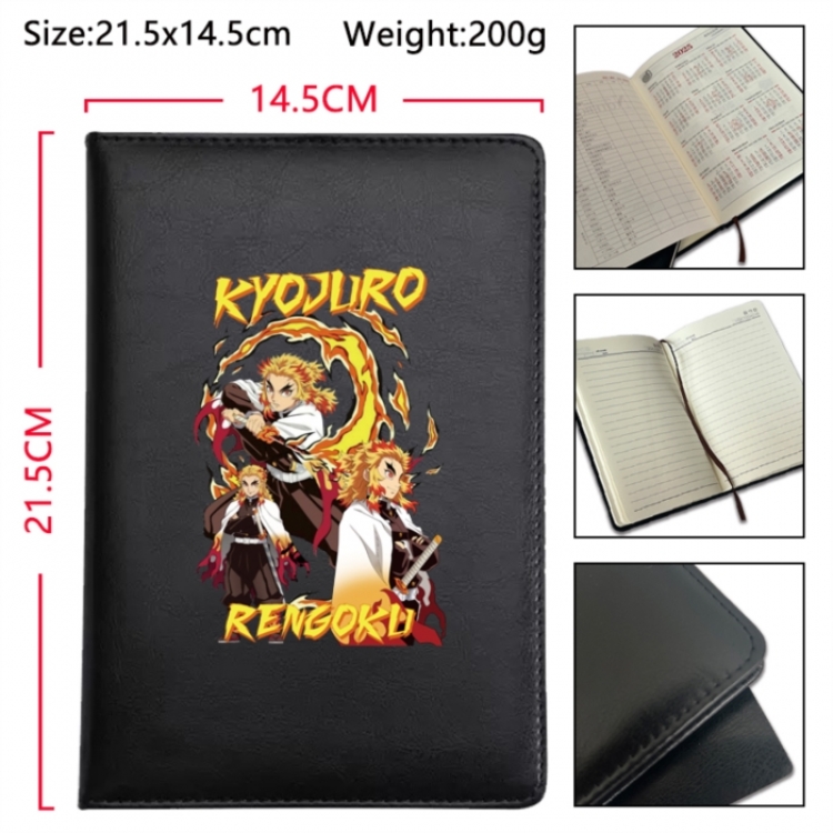 Demon Slayer Kimets Anime Printed PU Car Thread Notebook Hard Cover 21.5x14.5cm