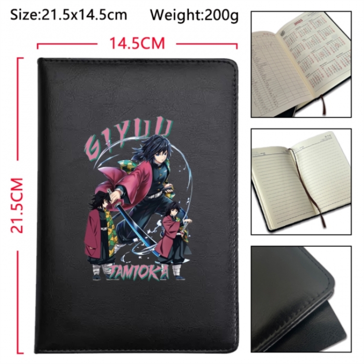 Demon Slayer Kimets Anime Printed PU Car Thread Notebook Hard Cover 21.5x14.5cm