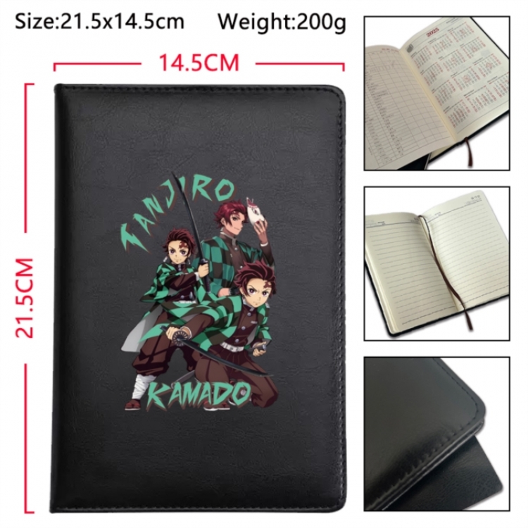 Demon Slayer Kimets Anime Printed PU Car Thread Notebook Hard Cover 21.5x14.5cm