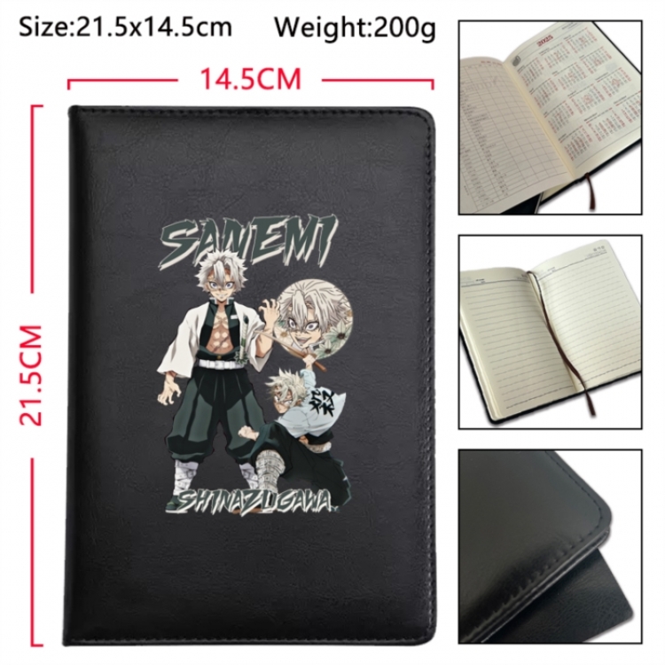 Demon Slayer Kimets Anime Printed PU Car Thread Notebook Hard Cover 21.5x14.5cm