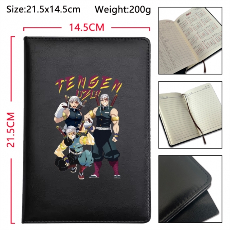 Demon Slayer Kimets Anime Printed PU Car Thread Notebook Hard Cover 21.5x14.5cm