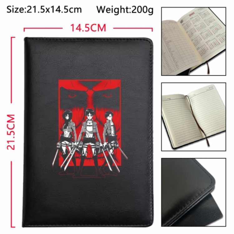 Shingeki no Kyojin Anime Printed PU Car Thread Notebook Hard Cover 21.5x14.5cm