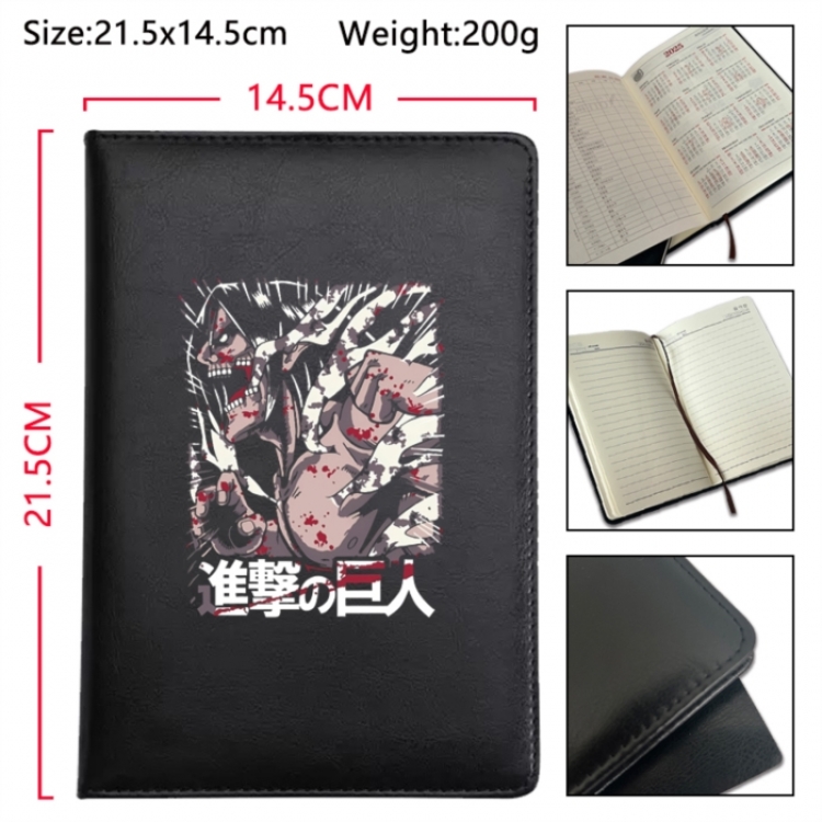 Shingeki no Kyojin Anime Printed PU Car Thread Notebook Hard Cover 21.5x14.5cm