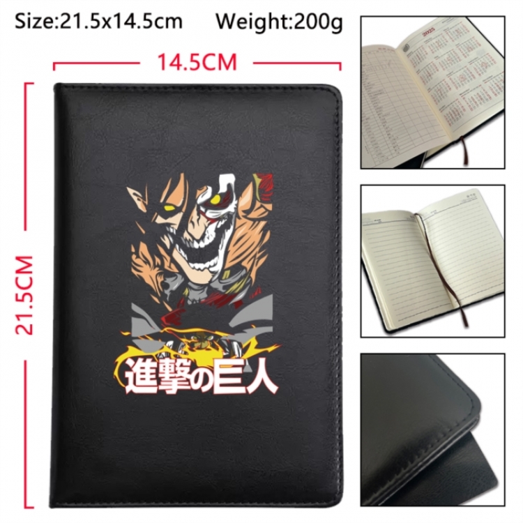 Shingeki no Kyojin Anime Printed PU Car Thread Notebook Hard Cover 21.5x14.5cm
