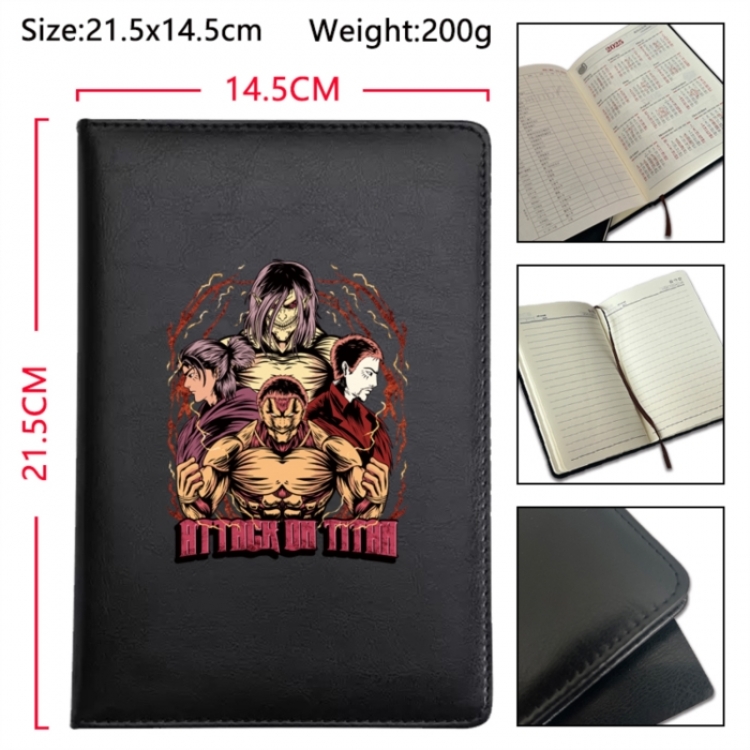 Shingeki no Kyojin Anime Printed PU Car Thread Notebook Hard Cover 21.5x14.5cm