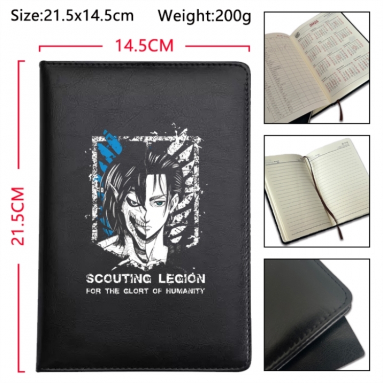 Shingeki no Kyojin Anime Printed PU Car Thread Notebook Hard Cover 21.5x14.5cm