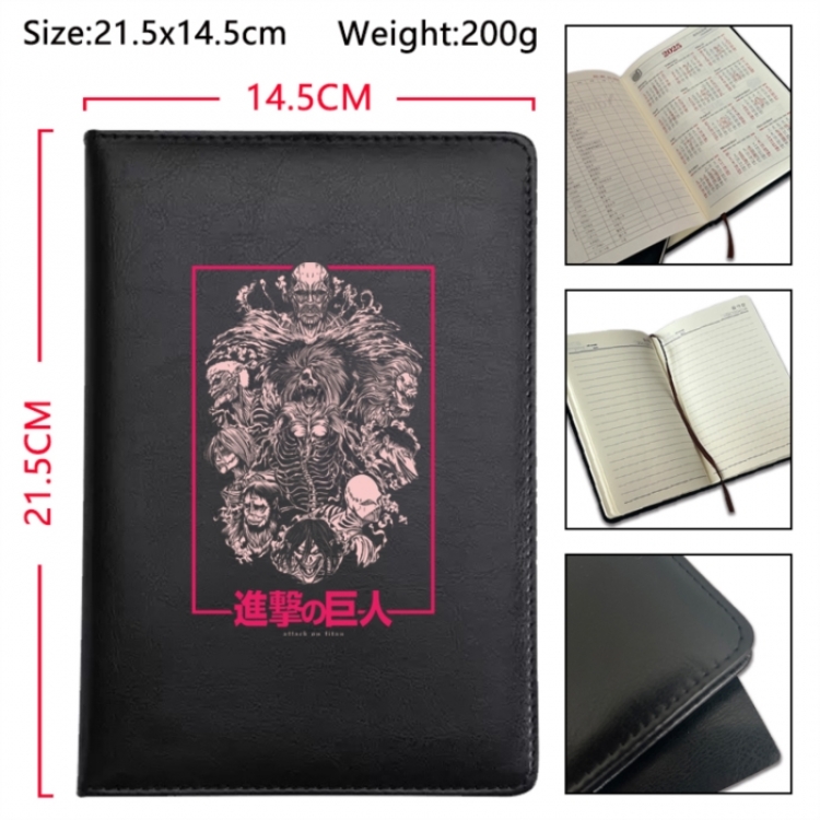 Shingeki no Kyojin Anime Printed PU Car Thread Notebook Hard Cover 21.5x14.5cm
