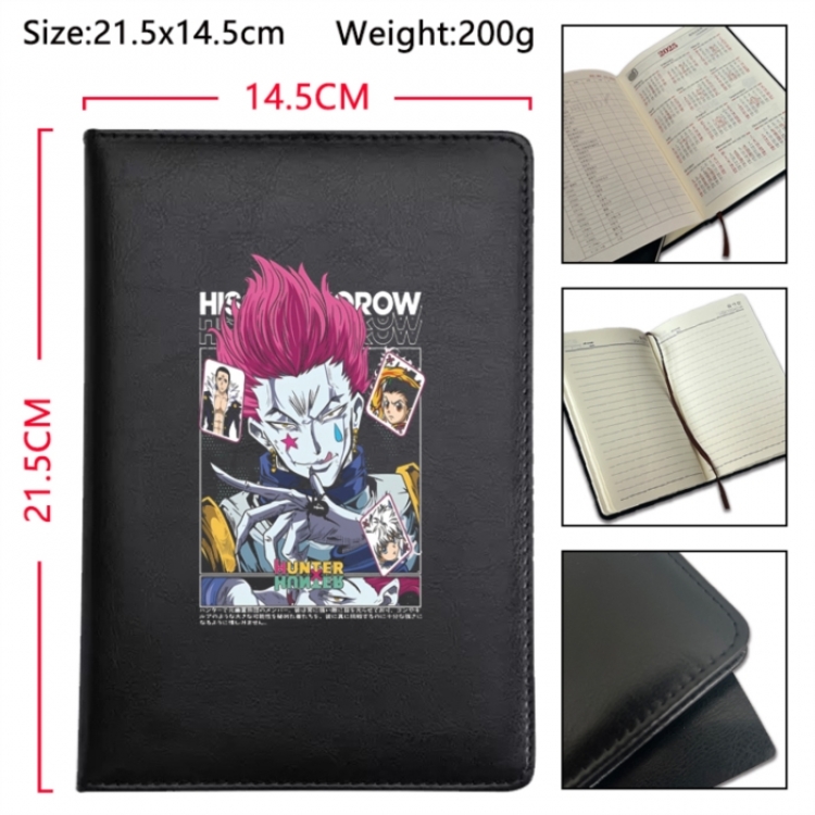 HunterXHunter Anime Printed PU Car Thread Notebook Hard Cover 21.5x14.5cm