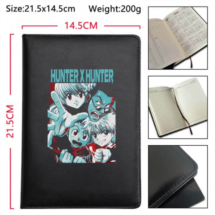 HunterXHunter Anime Printed PU Car Thread Notebook Hard Cover 21.5x14.5cm
