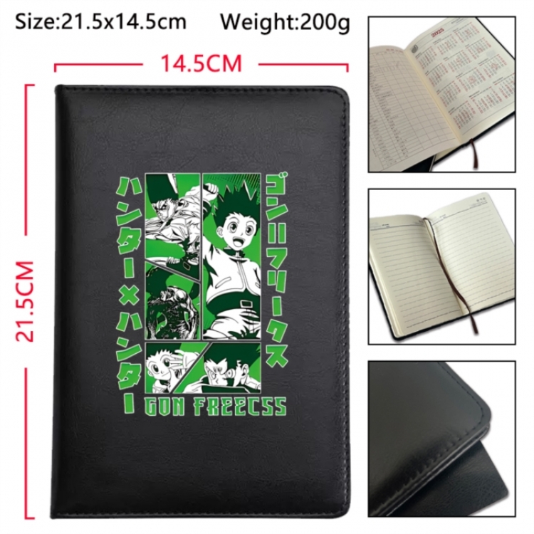 HunterXHunter Anime Printed PU Car Thread Notebook Hard Cover 21.5x14.5cm