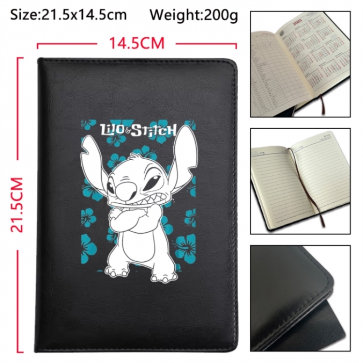 Lilo & Stitch Anime Printed PU Car Thread Notebook Hard Cover 21.5x14.5cm