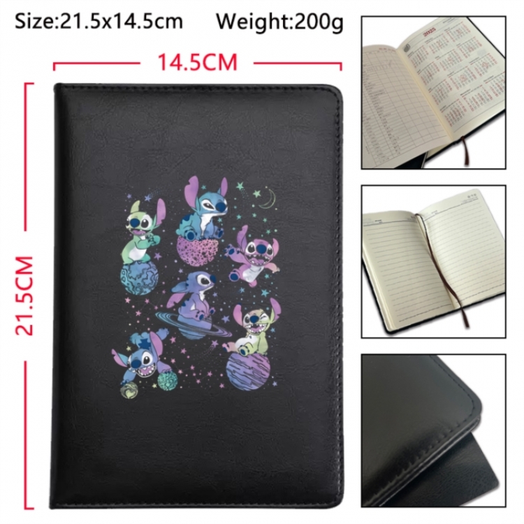 Lilo & Stitch Anime Printed PU Car Thread Notebook Hard Cover 21.5x14.5cm