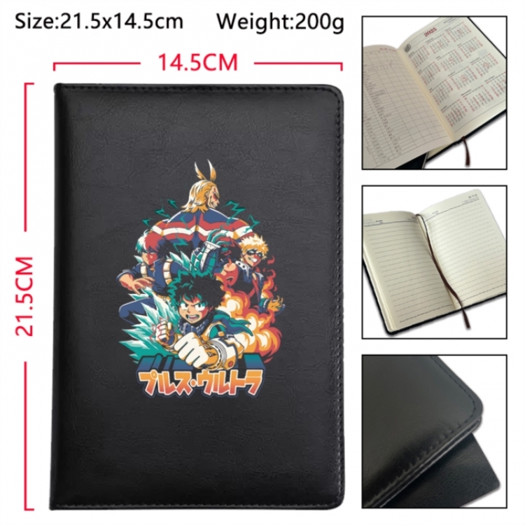 My Hero Academia Anime Printed PU Car Thread Notebook Hard Cover 21.5x14.5cm