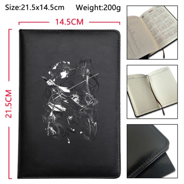 Solo Leveling:Arise Anime Printed PU Car Thread Notebook Hard Cover 21.5x14.5cm