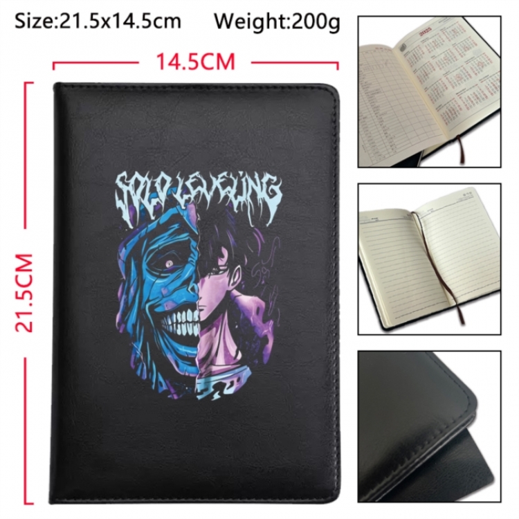 Solo Leveling:Arise Anime Printed PU Car Thread Notebook Hard Cover 21.5x14.5cm