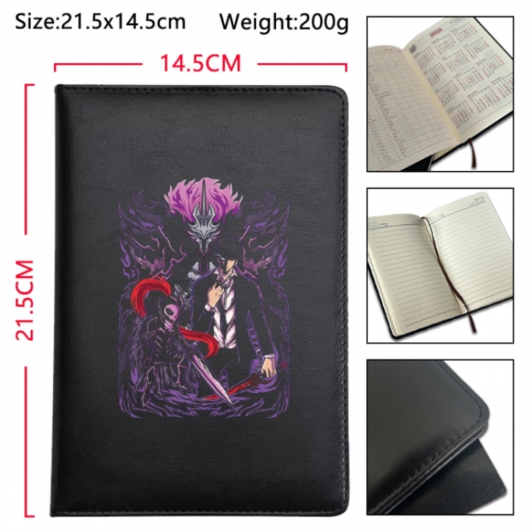 Solo Leveling:Arise Anime Printed PU Car Thread Notebook Hard Cover 21.5x14.5cm