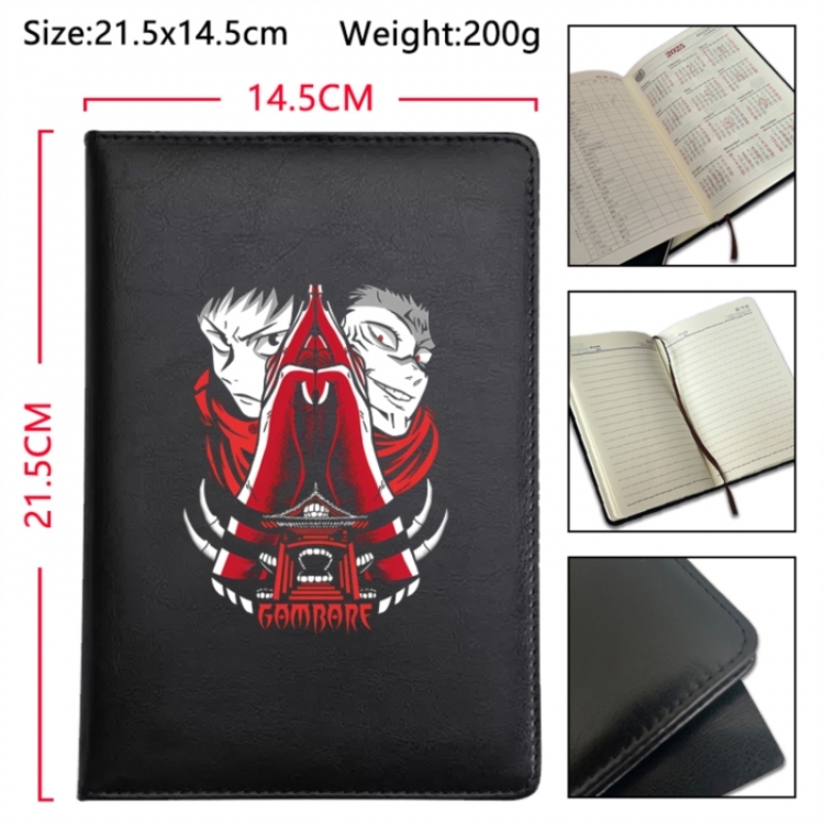 Jujutsu Kaisen Anime Printed PU Car Thread Notebook Hard Cover 21.5x14.5cm